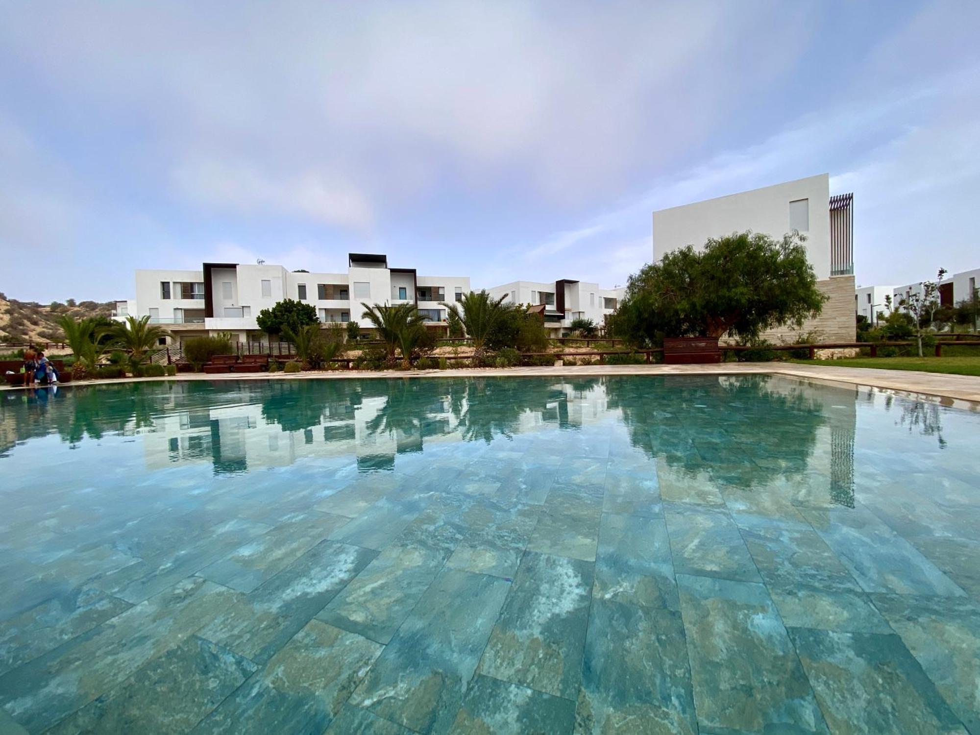 Luxurious Golf & Sea View Beach Apartment With Pool Access - Tamourrit, Taghazout Bay Exterior foto